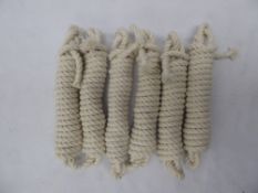 6 x white rope Shetland halters.