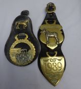 3 brasses on leather - Peterborough Heavy Horse Show 1989-1991.