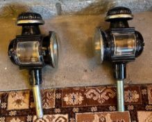 Pair of nickel trade lamps used with the Victoria carriage, Lot 4.