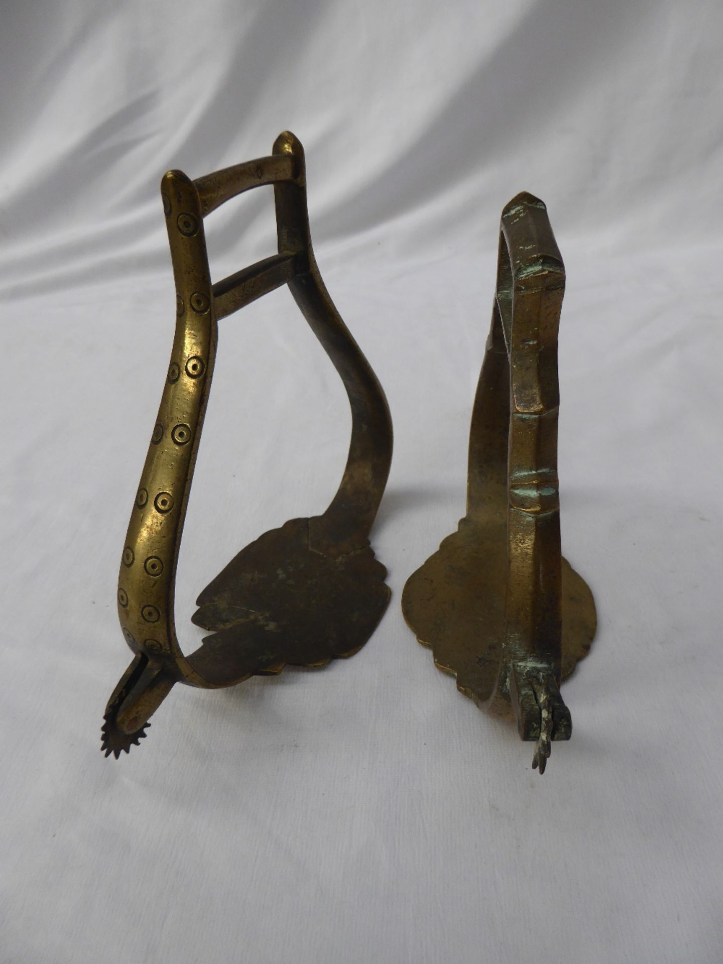 2 South American stirrups with rowelled spurs incorporated in the sides. - Image 4 of 5