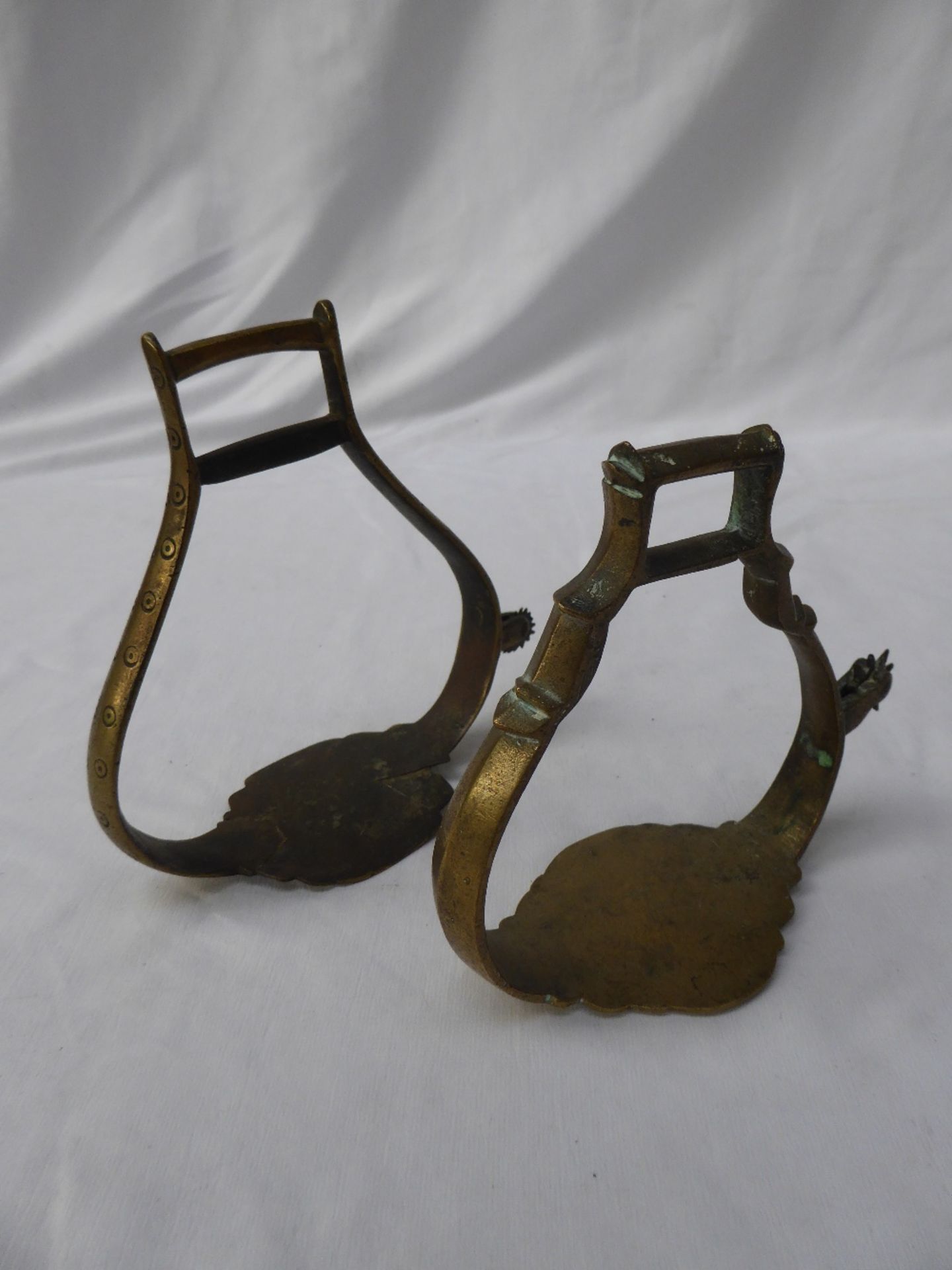 2 South American stirrups with rowelled spurs incorporated in the sides. - Image 3 of 5