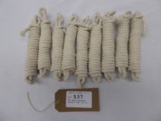 9 x white rope Shetland halters.