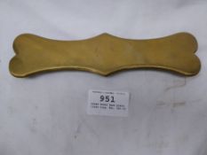 Large brass hame plate, 12ins long.