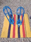 6 x blue saddle racks