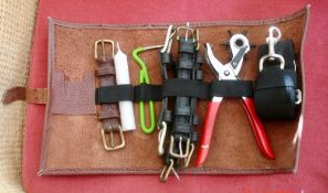 Spares kit in a leather case