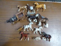 Box of 12 china horses