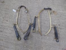 2 pairs of brass hames.