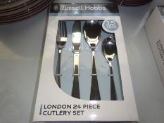 Sixteen piece Russell Hobbs London cutlery set.