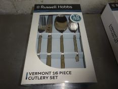 Sixteen piece Russell Hobbs Vermont cutlery set.