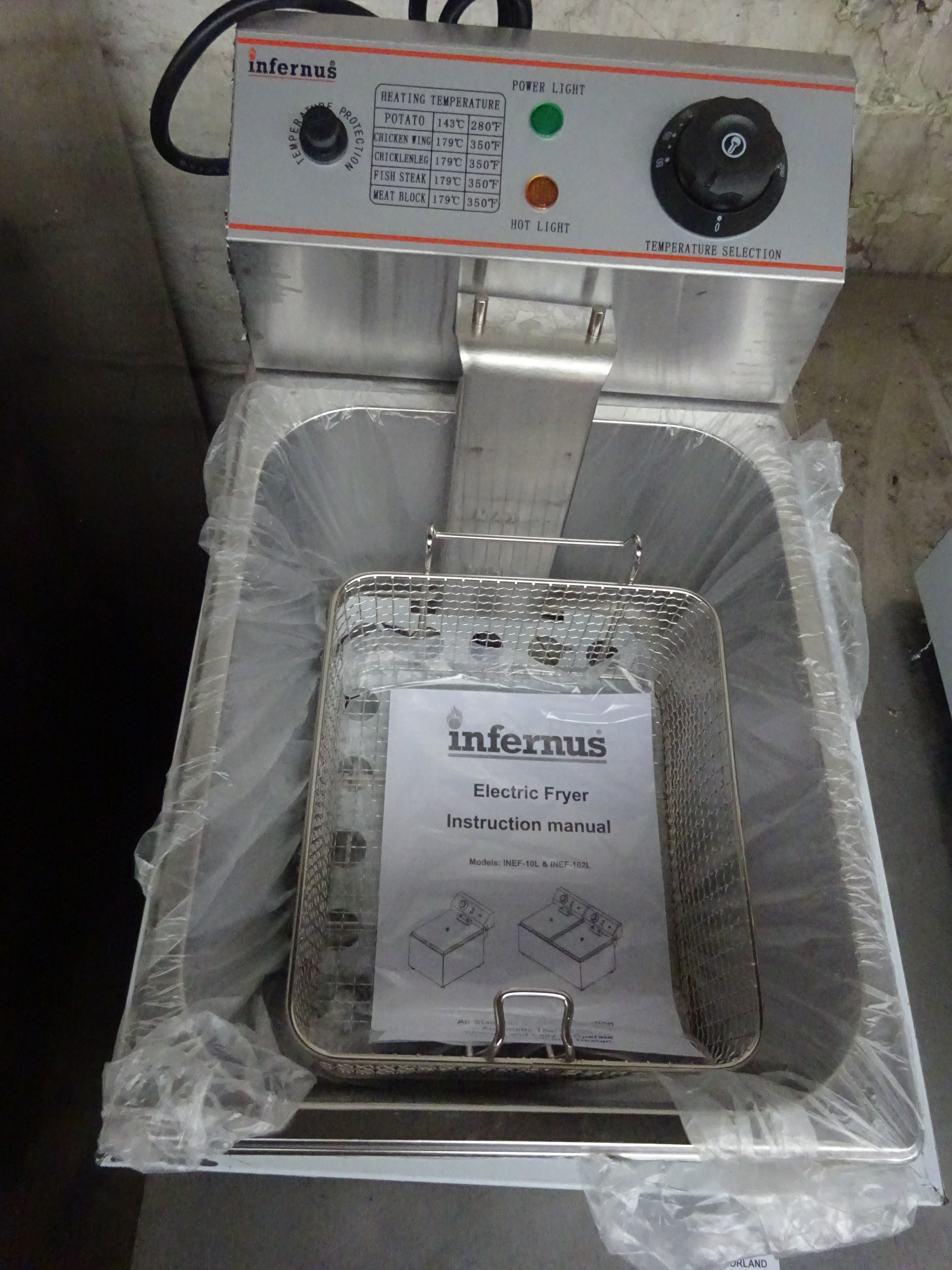 Infernus single tank fryer with drain to front - Image 2 of 2