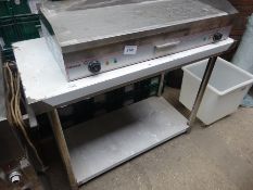 Stainless steel prep table with shelf