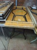 2 wooden folding tables