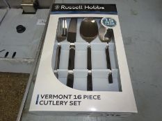 Sixteen piece Russell Hobbs Vermont cutlery set.