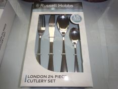 Sixteen piece Russell Hobbs London cutlery set.