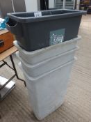 4 waste bins