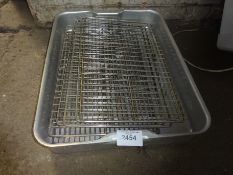 Large baking tray and eight wire racks.