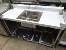Diaminox single sink double drainer with taps