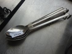 Five serving spoons.