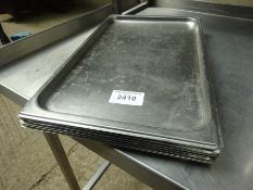 6 stainless steel gastronome trays