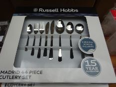 44 piece Russell Hobbs Madrid cutlery set.