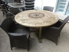 Wooden circular table