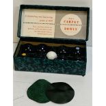 B&A Banda carpet bowls in original box.