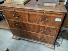 Mahogany chest of two over two drawers