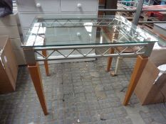 Glass top side table