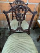Two French style dining chairs