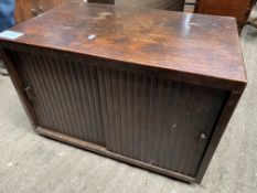 Early record cabinet, a corner wall cabinet, sewing box and bamboo magazine rack.