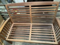 Teak garden bench