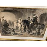 Large gilt framed and glazed Victorian style print