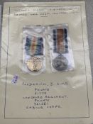 Victory medal 1914-19 together with a British War Medal 1914-20