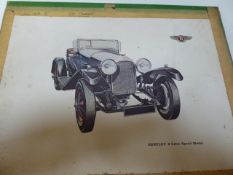 Approximately 50 boxed lithographs of a Bentley 3 litre Speed Model