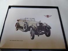 Approximately 100 boxed lithographs of a 1924 Hispano-Suiza