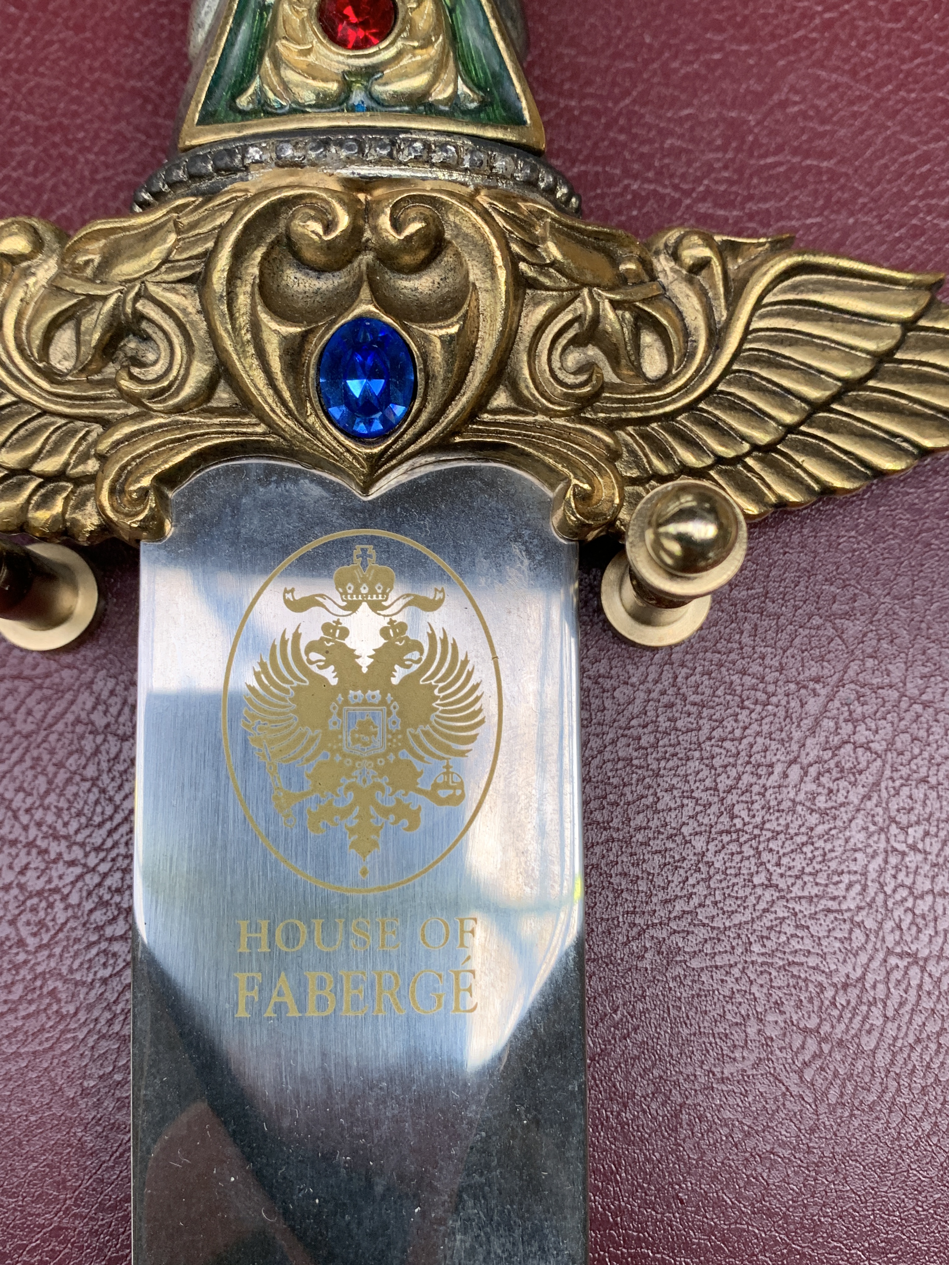 Franklin Mint Crowned Jewel knife by House of Faberge - Image 3 of 4