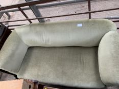 Chesterfield style green upholstered sofa