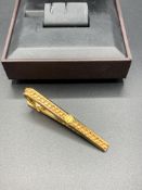 New Dunhill gold and silver coloured tie clip