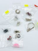 Ten various earrings