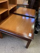 Pair of mahogany low tables