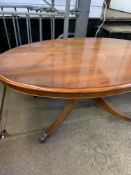 Mahogany oval top low table