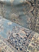 Royal Keshan pale blue ground rug