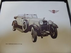 Approximately 50 boxed lithographs of a 1924 Hispano-Suiza