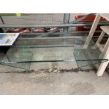 Glass coffee table