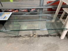 Glass coffee table