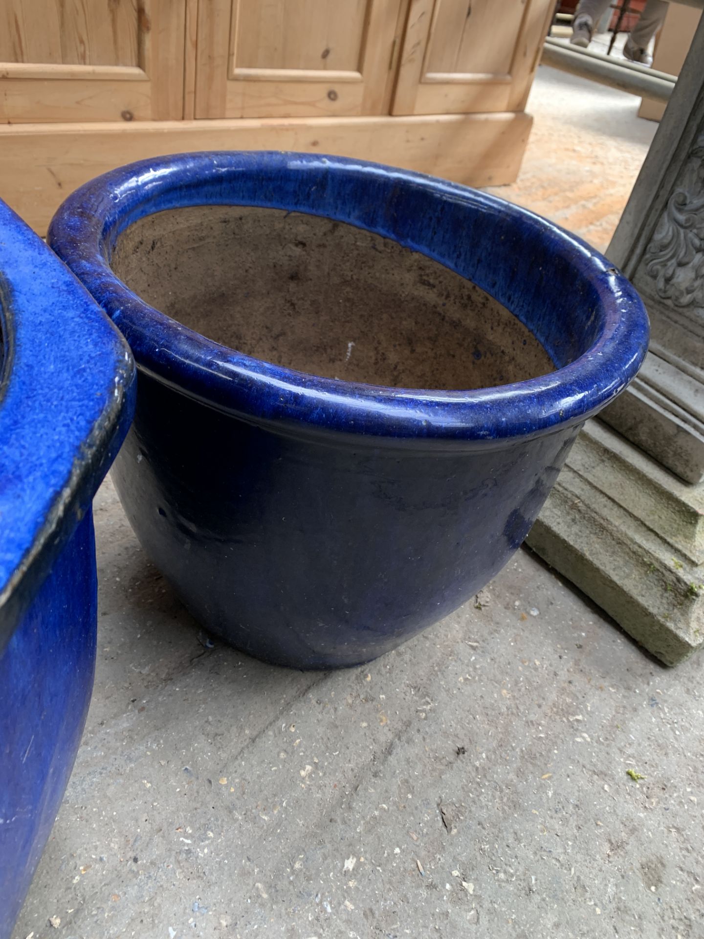 Three glazed planters - Image 3 of 5