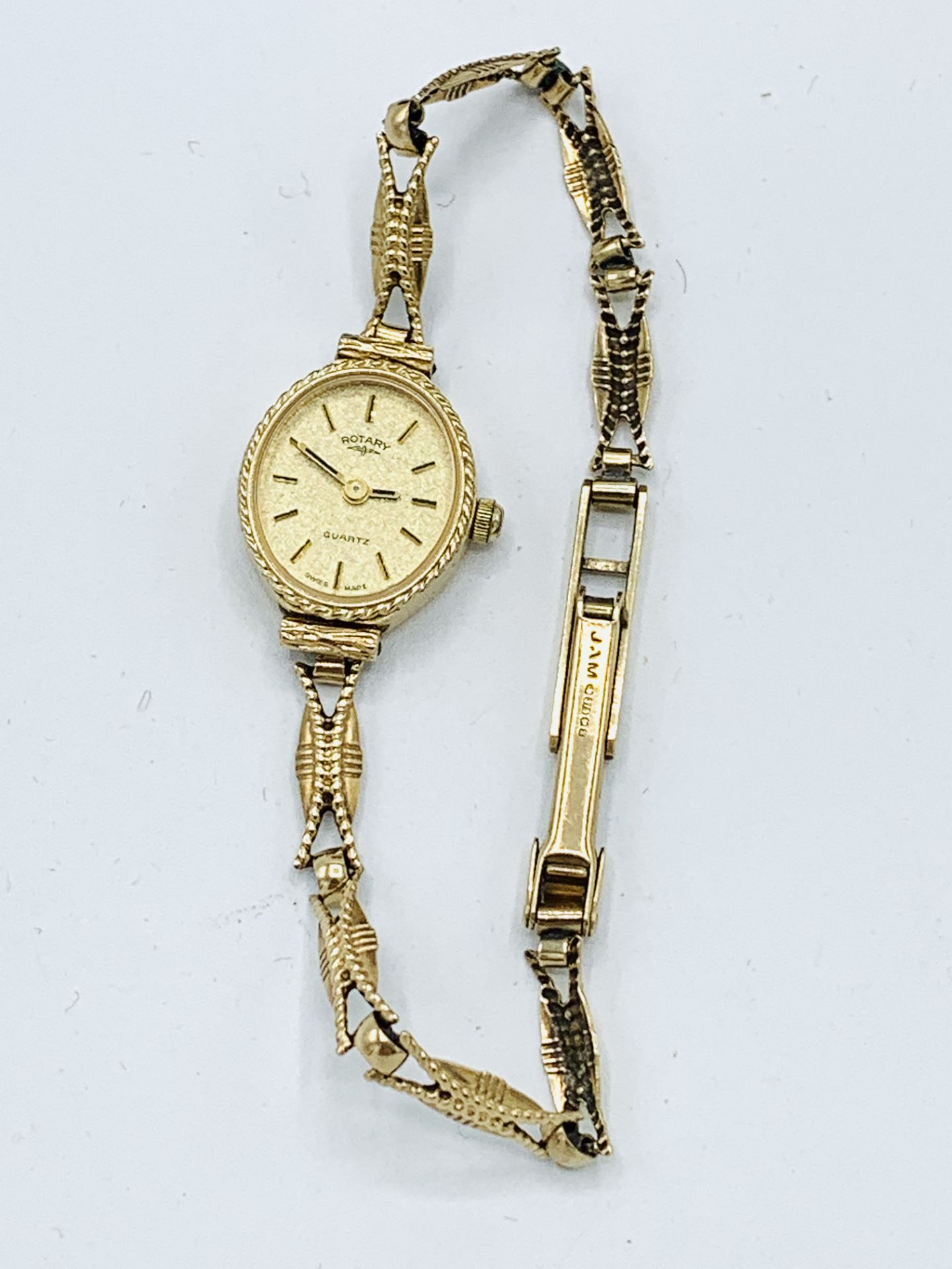 Rotary lady's quartz watch with 9ct gold case and strap - Image 3 of 3