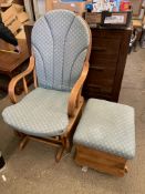 American style rocker and matching footstool