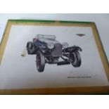 Approximately 50 boxed lithographs of a Bentley 3 litre Speed Model