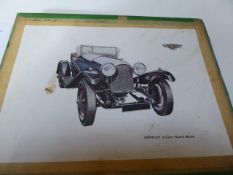 Approximately 50 boxed lithographs of a Bentley 3 litre Speed Model